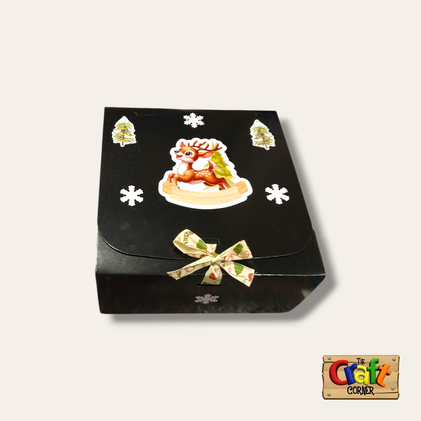 Christmas gift box (black reindeer)