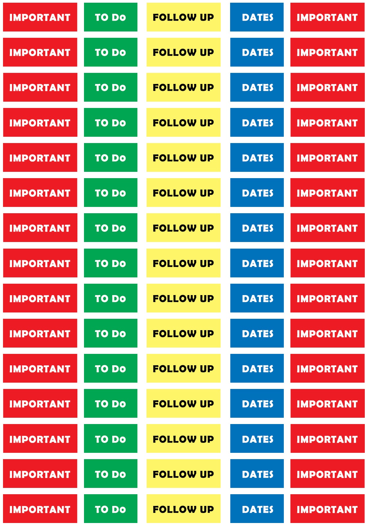 Sticker pack: To do tags