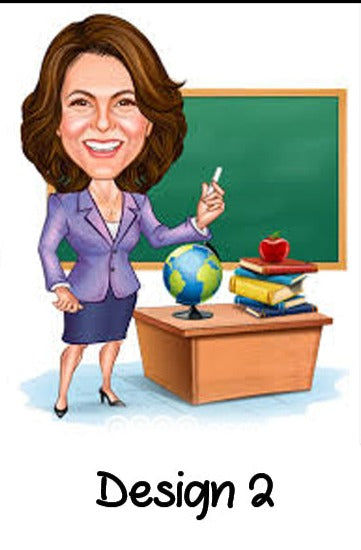 Caricature Teacher wooden board