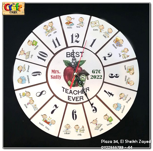 Wooden printed Class clock