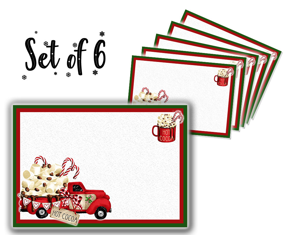 Canvas Printed tablemats (Set of 6).. Farm truck design