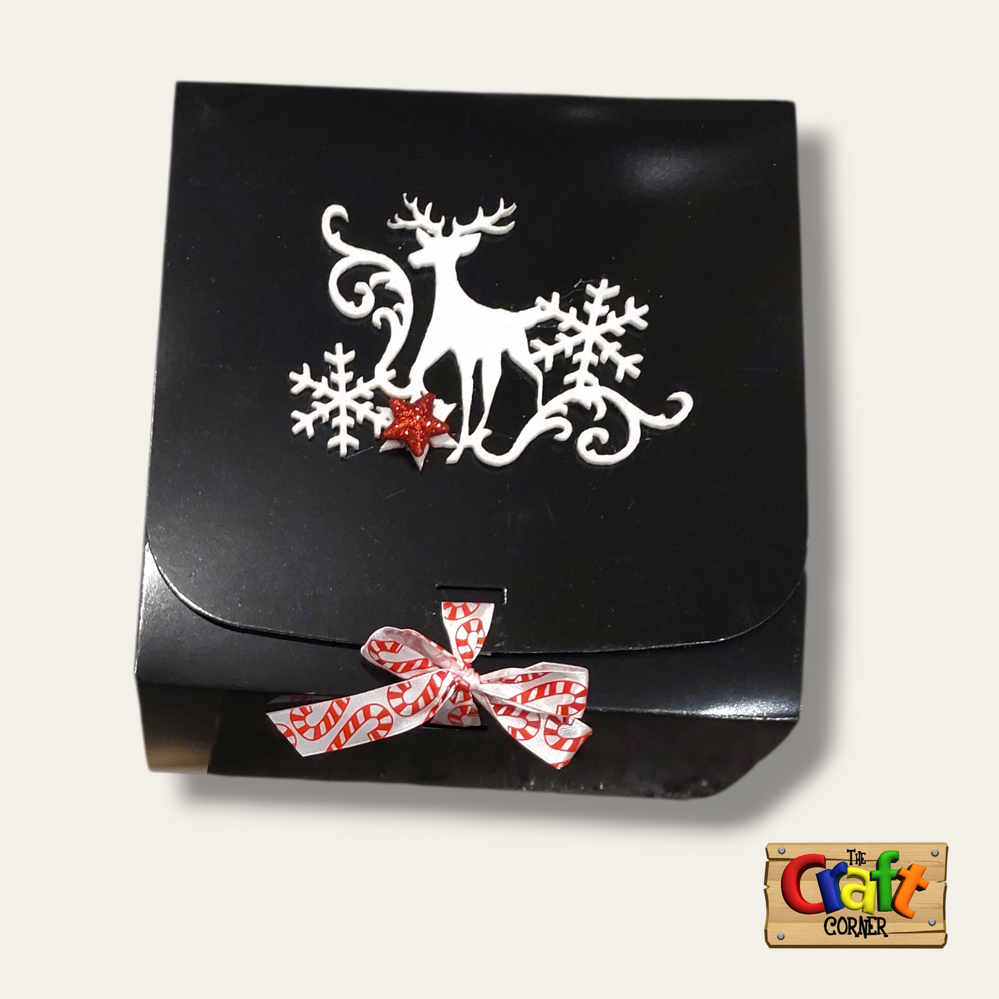 Christmas gift box (black reindeer)