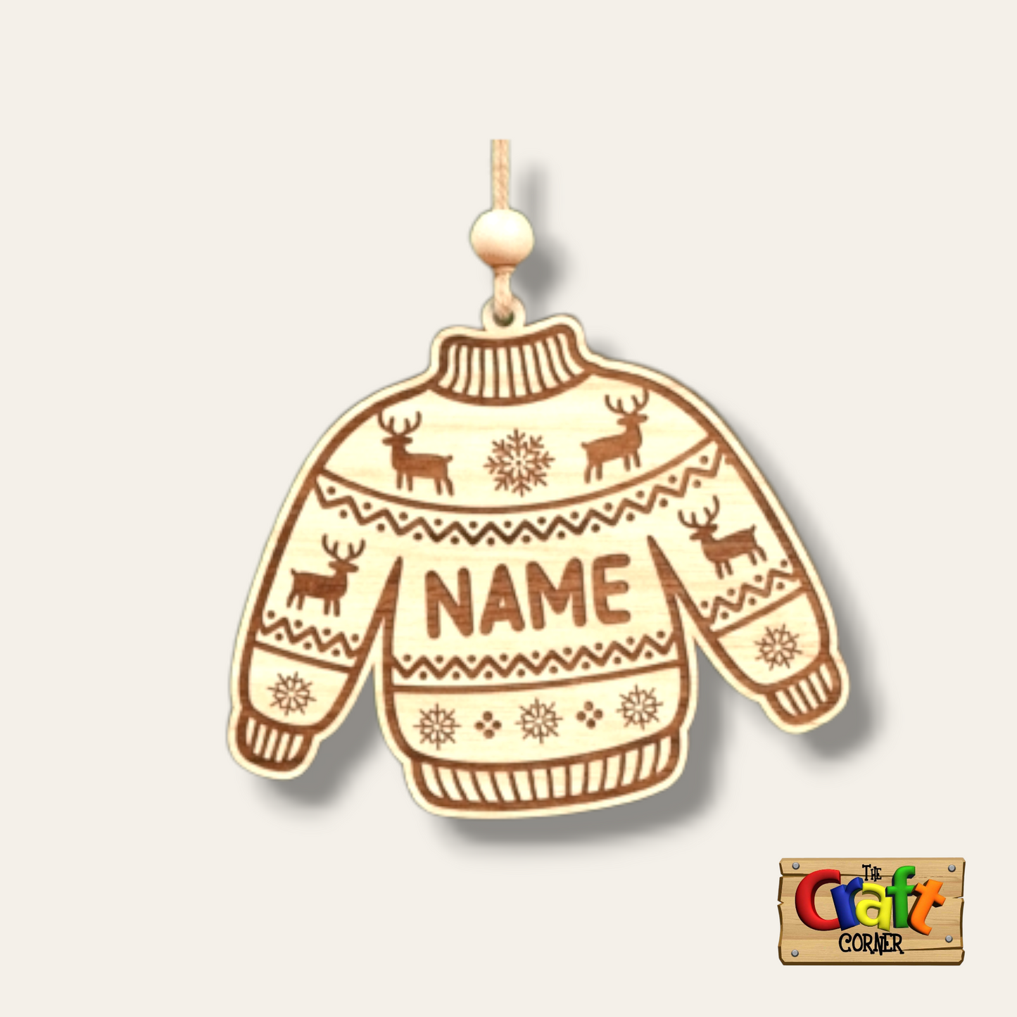 Ornament: Personalized layered sweater ornament