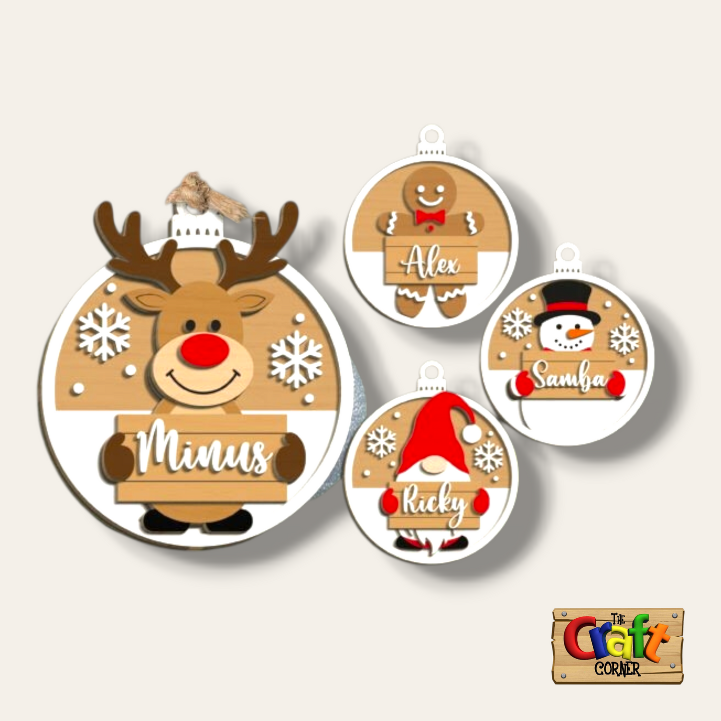 Ornament: Personalized Christmas character ornament