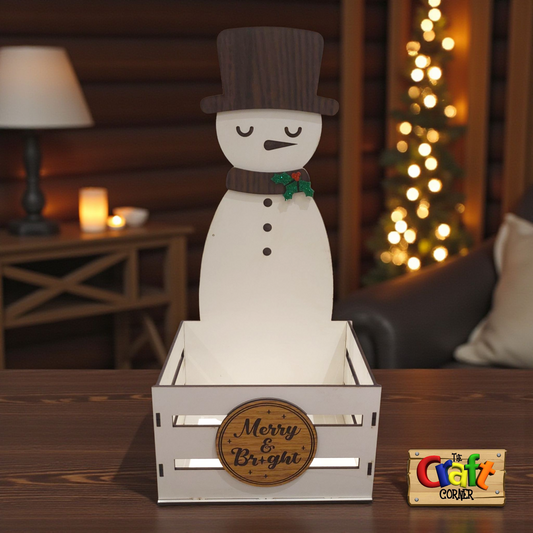 Box: open box/basket Snowman