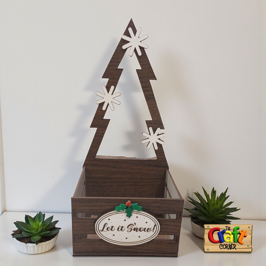 Box: open box/basket Christmas tree