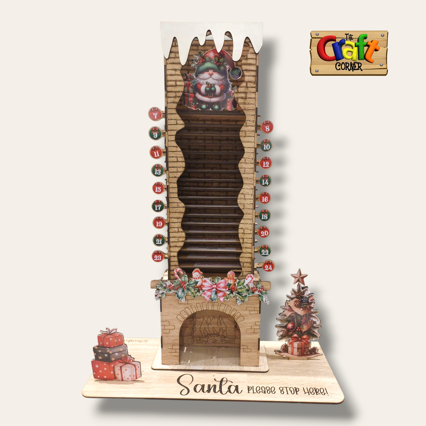 Christmas countdown (Santa's coming down the chimney) with a good deed everyday