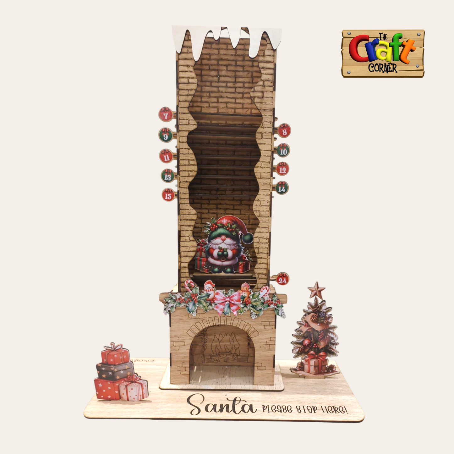 Christmas countdown (Santa's coming down the chimney) with a good deed everyday