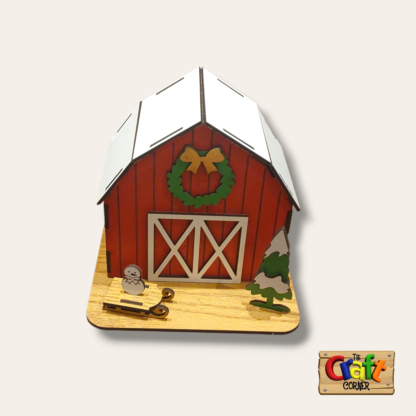Country Christmas Farmstead: 3D Christmas barn