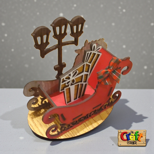 Country Christmas Farmstead: 3D Santa sleigh