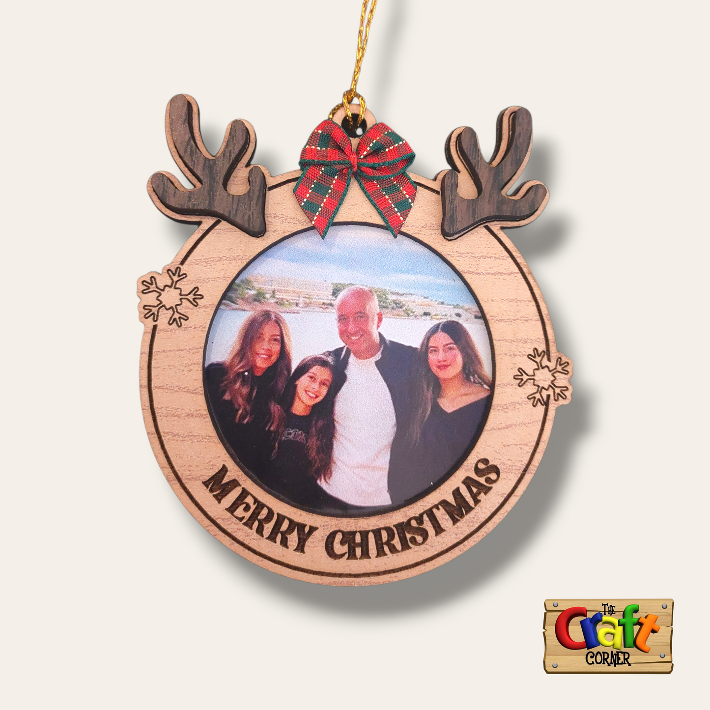 Ornament: Personalized picture frame with antlers