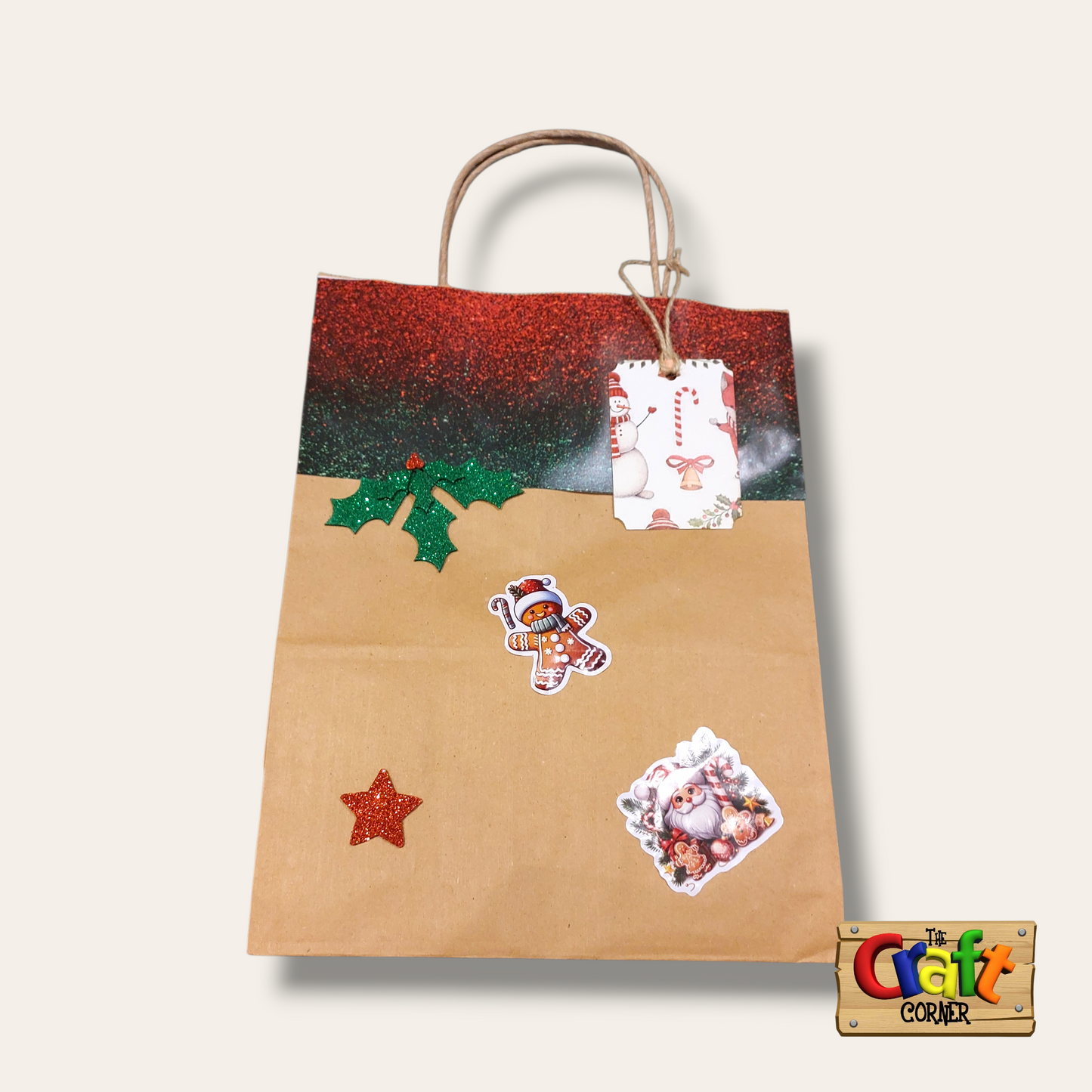 Christmas Gift bag (holly)