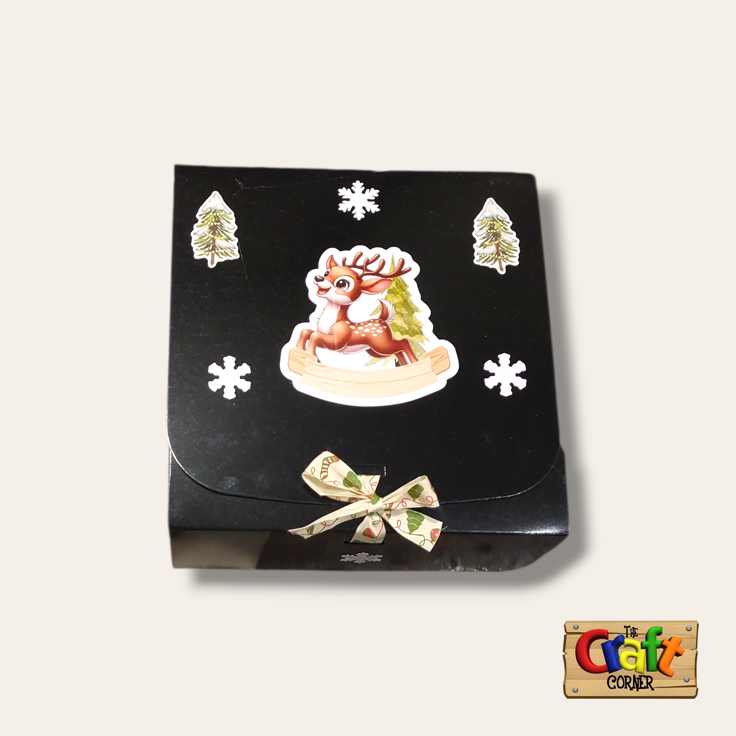 Christmas gift box (black reindeer)