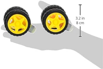 DC geared motor with wheels