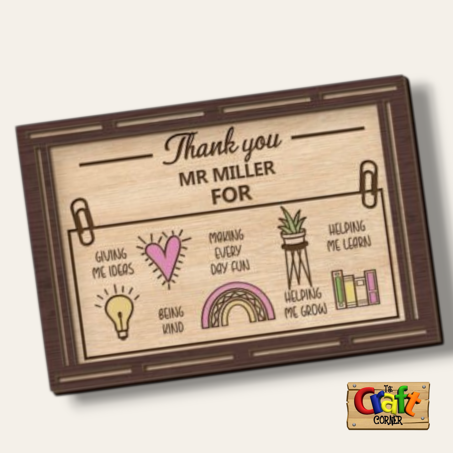 Board: 3D teacher appreciation plaques (10 different designs)