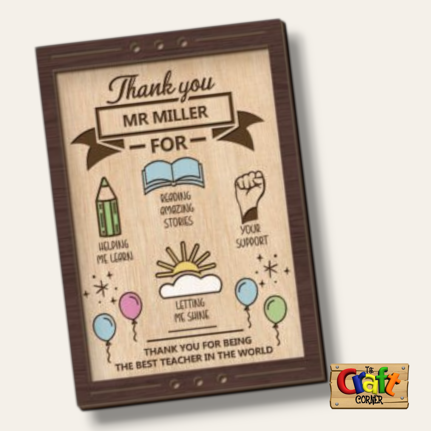 Board: 3D teacher appreciation plaques (10 different designs)