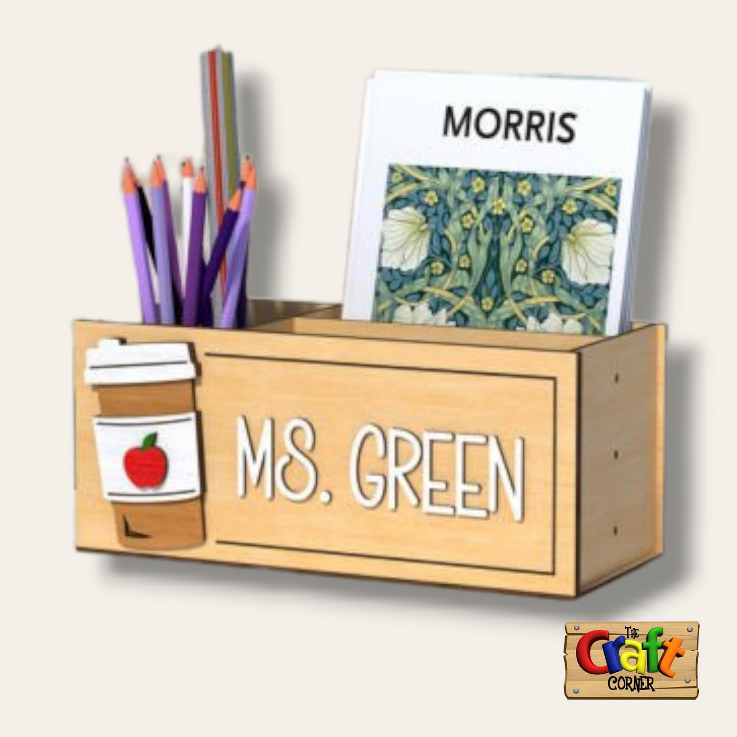 Box: 3D teacher pencil holder (9 different designs)