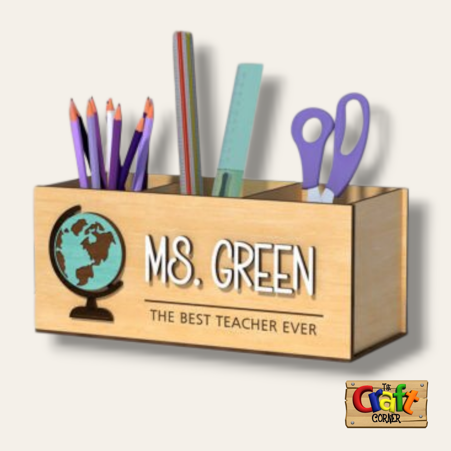 Box: 3D teacher pencil holder (9 different designs)