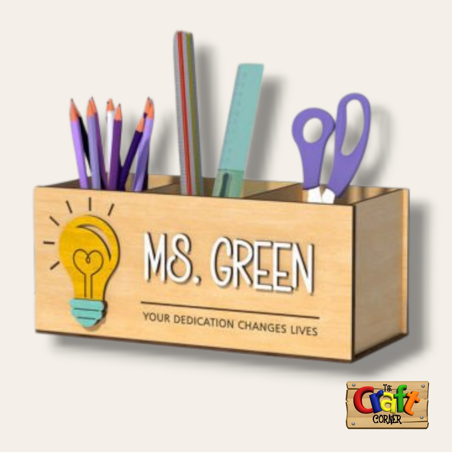 Box: 3D teacher pencil holder (9 different designs)