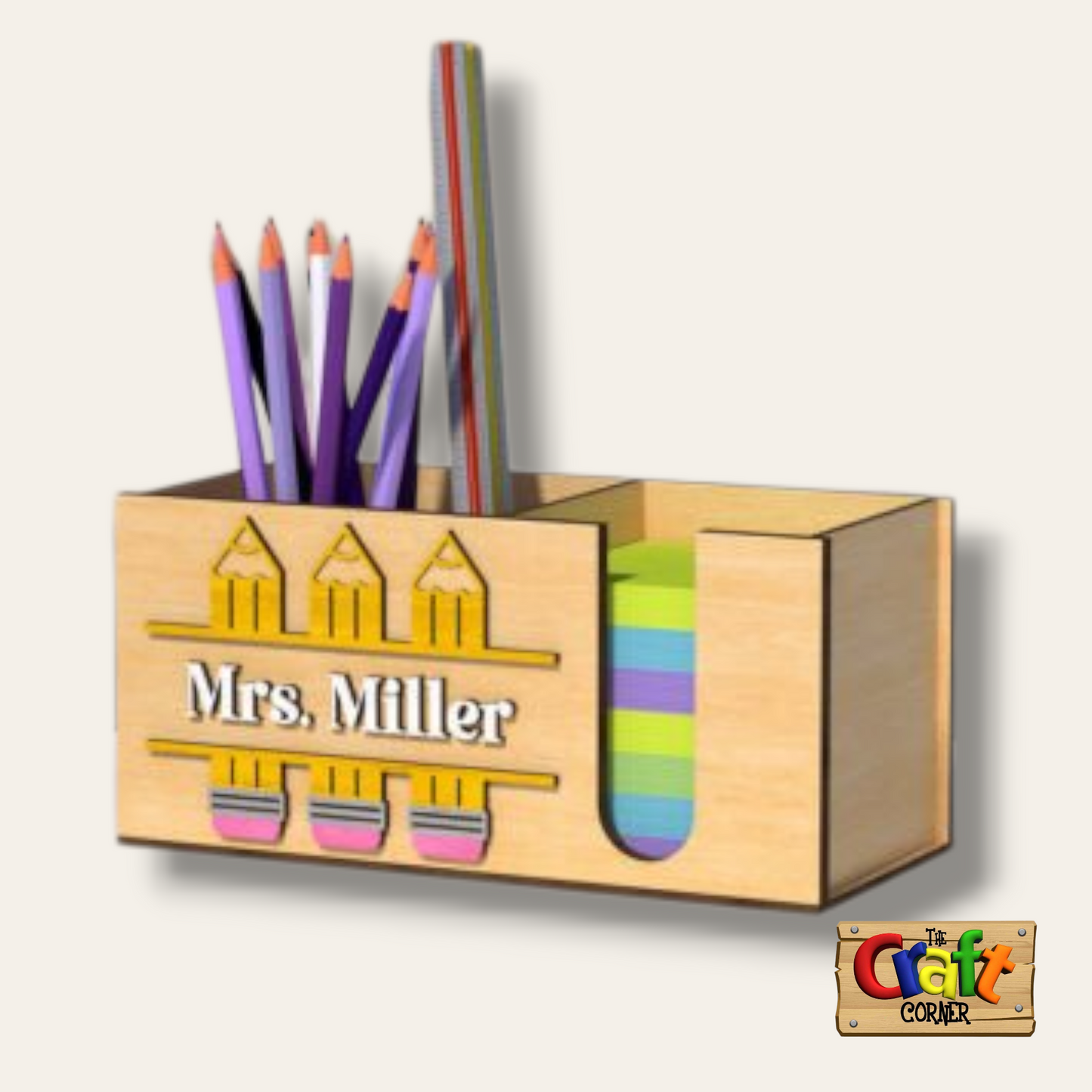 Box: 3D teacher pencil holder (9 different designs)