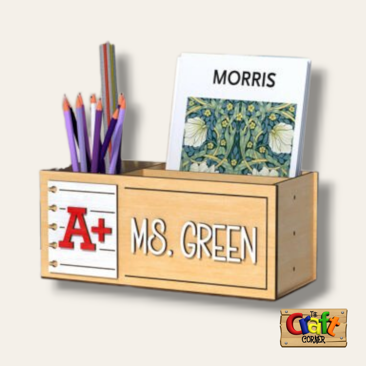 Box: 3D teacher pencil holder (9 different designs)