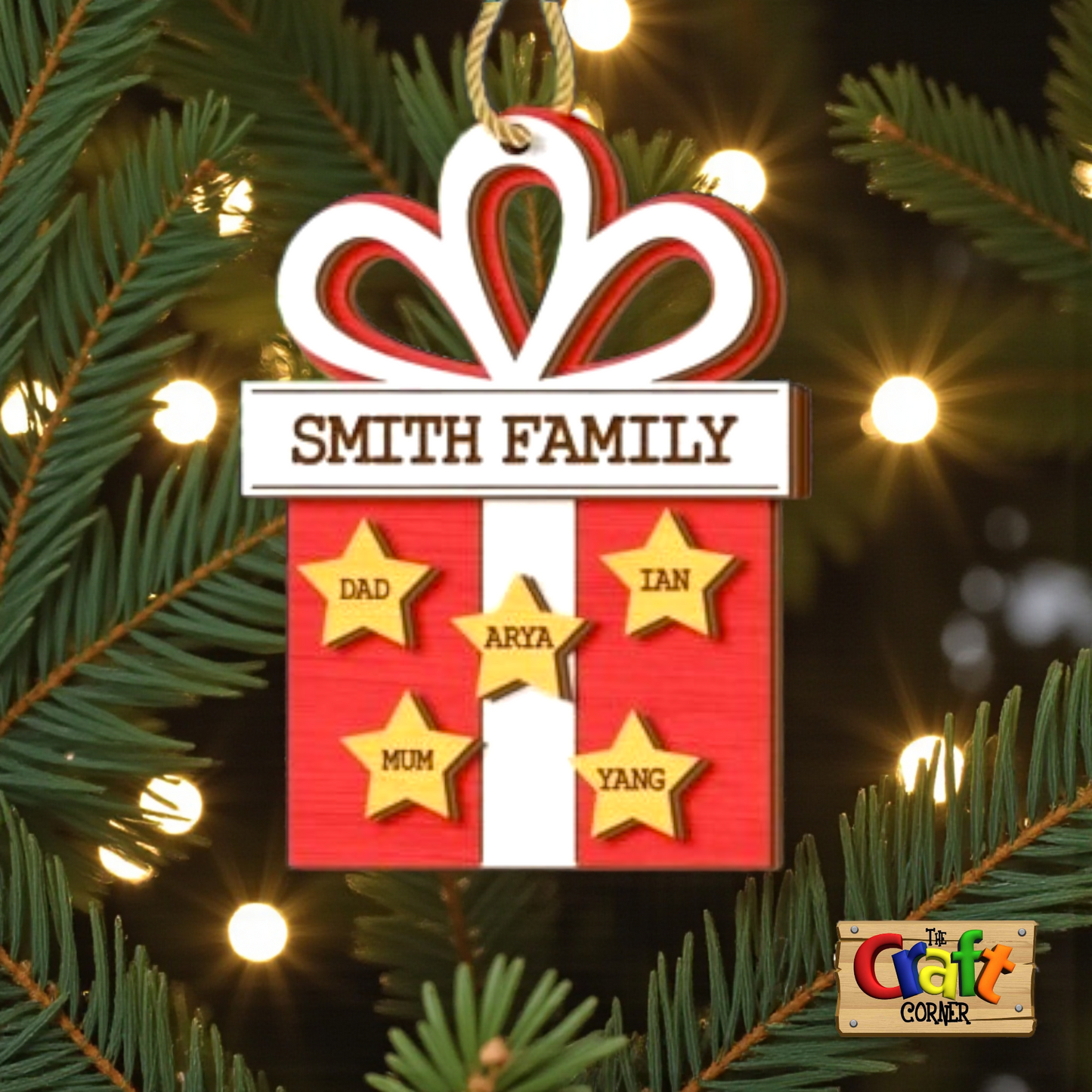 Ornament/Wall decor: Family personalized gift ornament