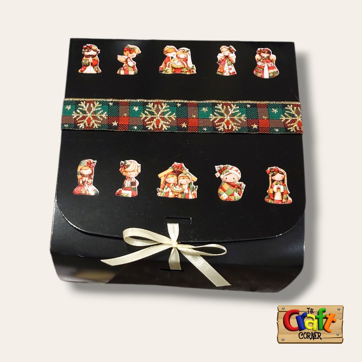 Christmas gift box (black gingerbread cookies)