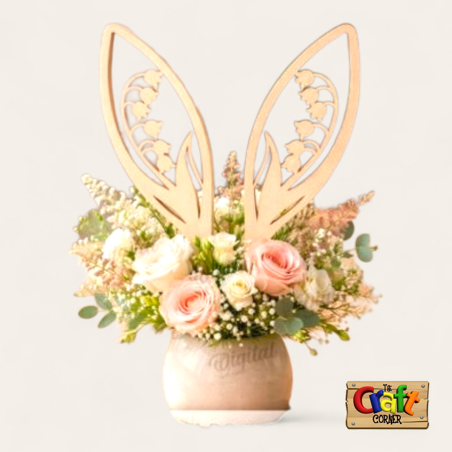 Wooden bunny ears