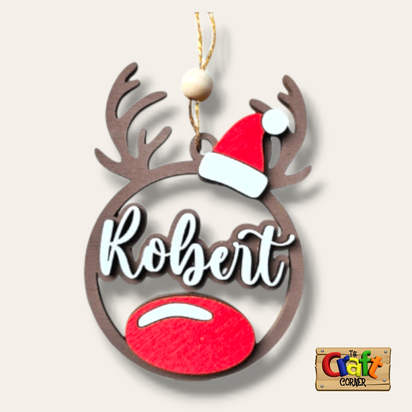 Ornament: Personalized reindeer antler ornament