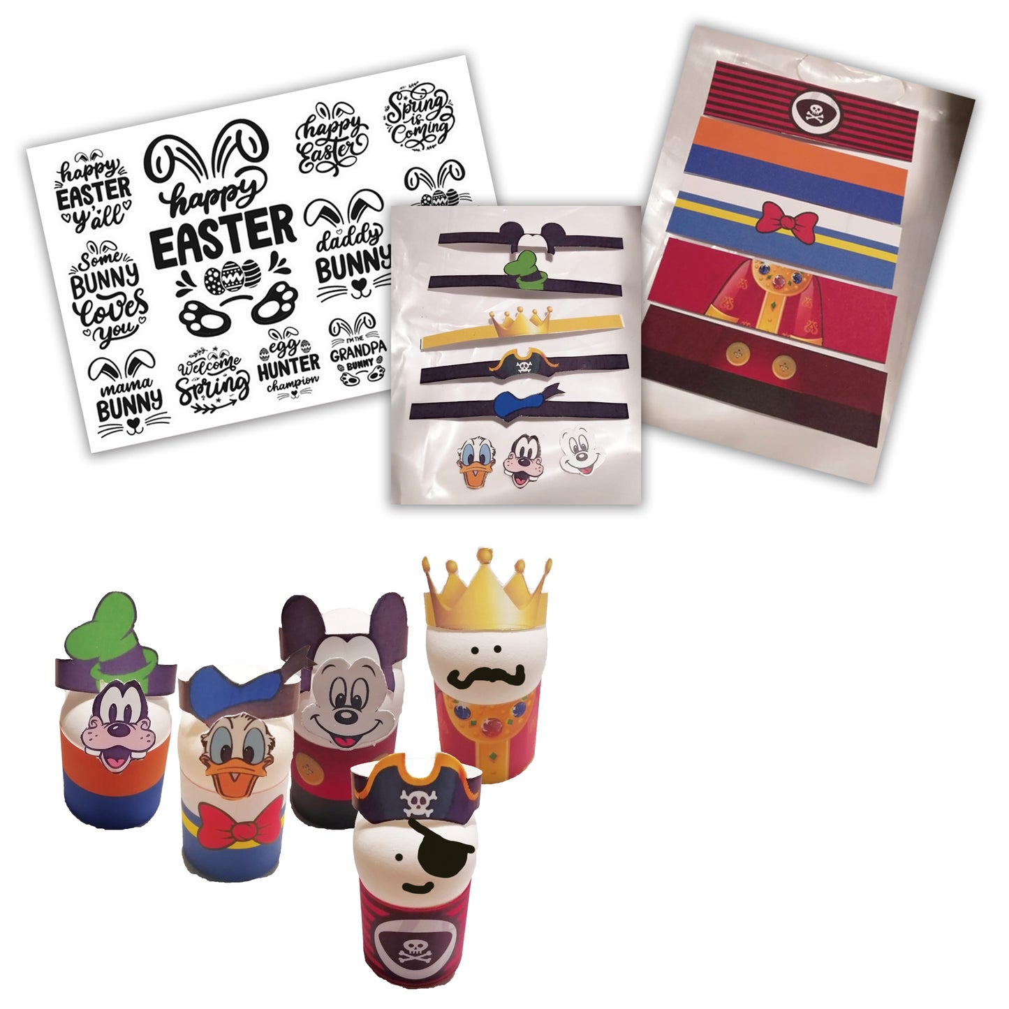 Egg colouring kit 10 (3D boys characters kit)