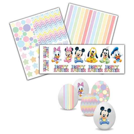 Egg colouring kit 6 (Baby mickey & pastel decorations)