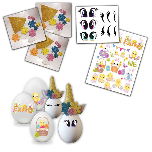 Egg colouring kit 8 (3D unicorn kit)