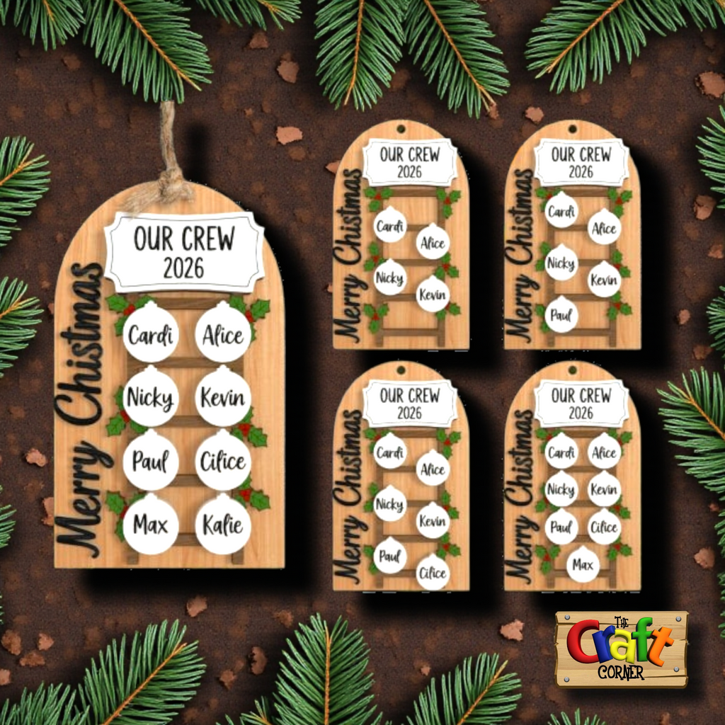 Ornament : Family personalized Crew ornament