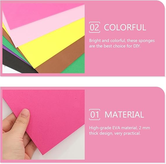 Foam sheets: 50x70 cm