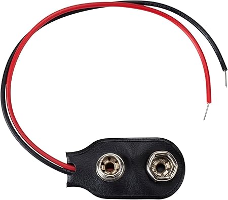 9V Battery Clip Connector with Leads