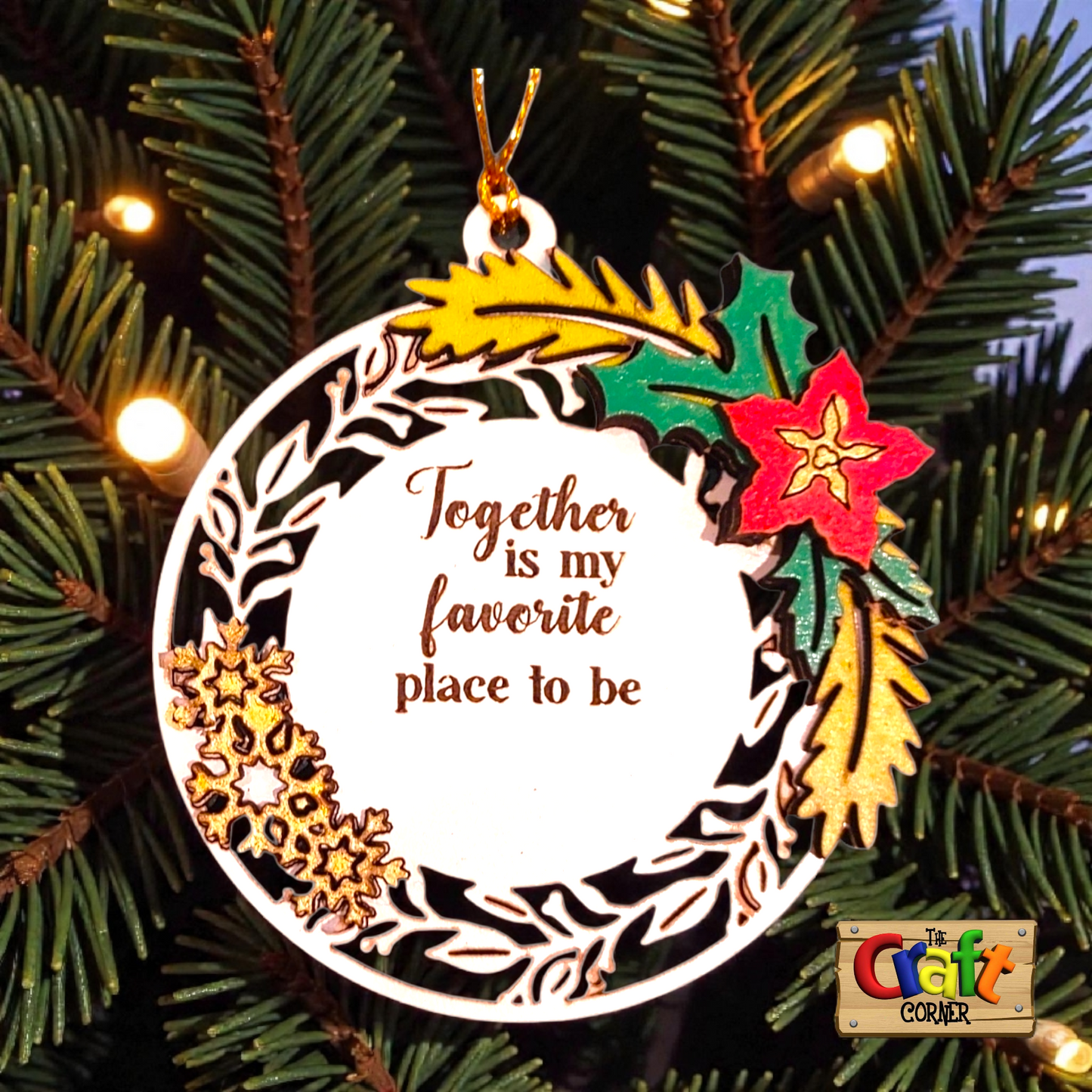 Ornament: Traditional Christmas wooden ornament