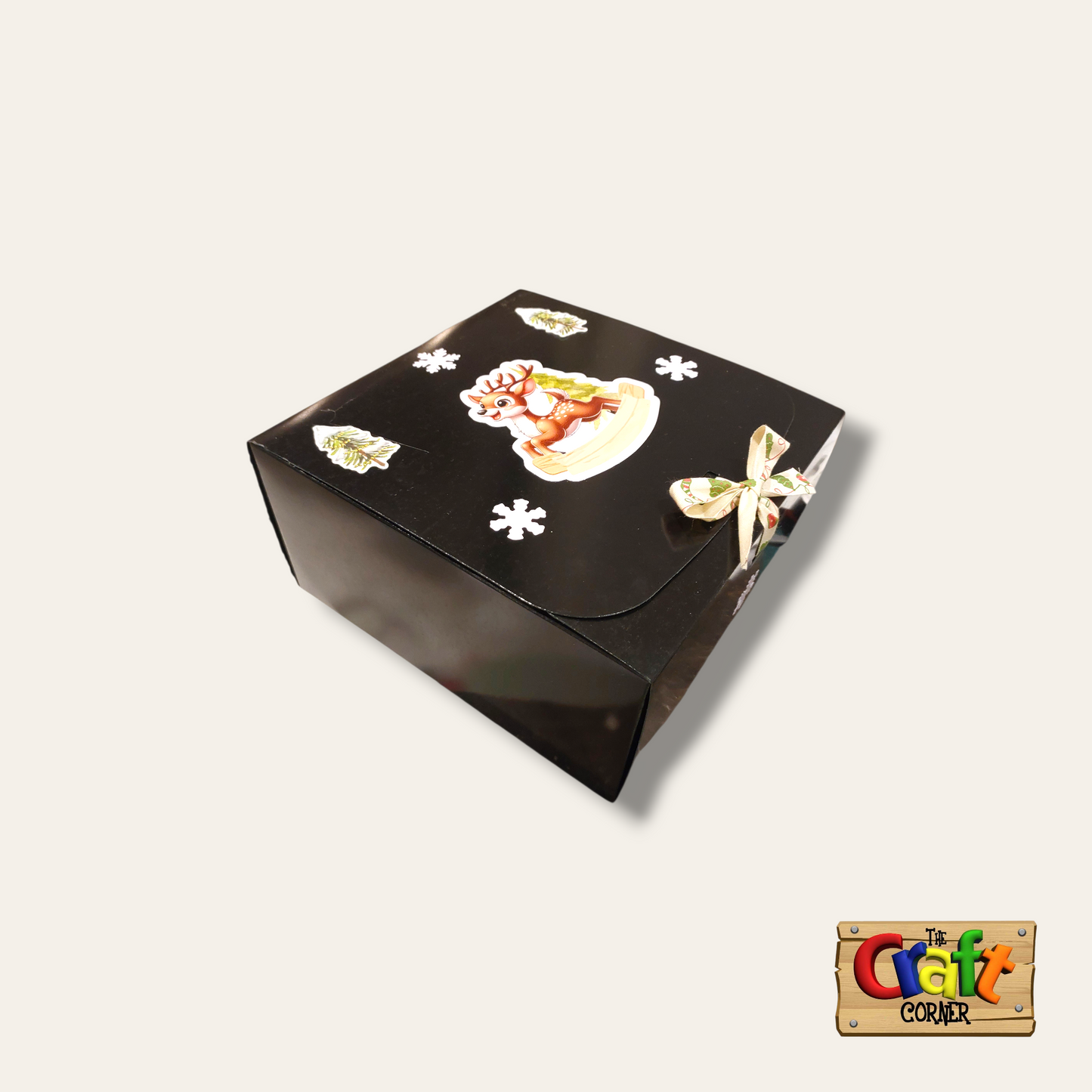 Christmas gift box (black reindeer)