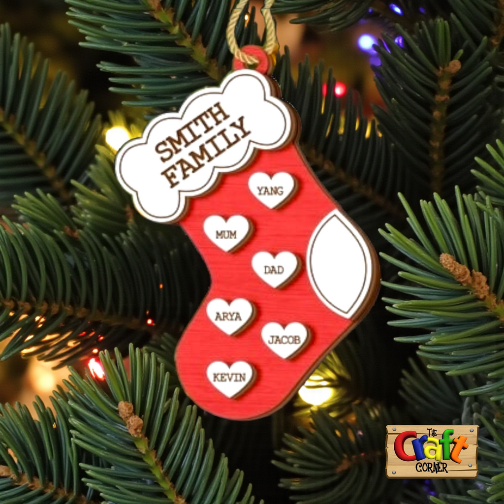 Ornament : Family personalized stocking