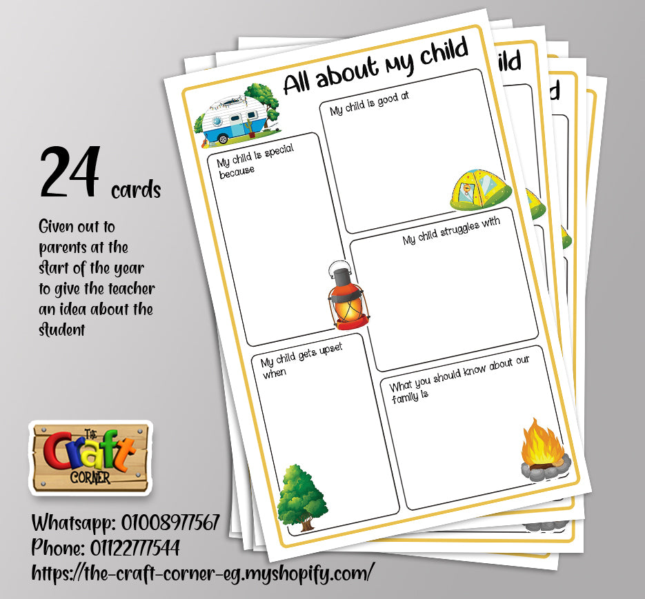 All about my child card