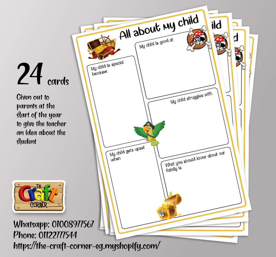 All about my child card