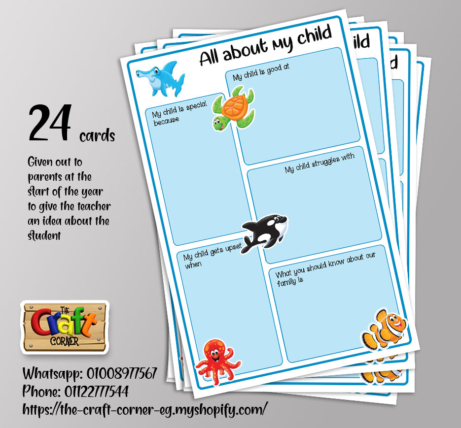 All about my child card