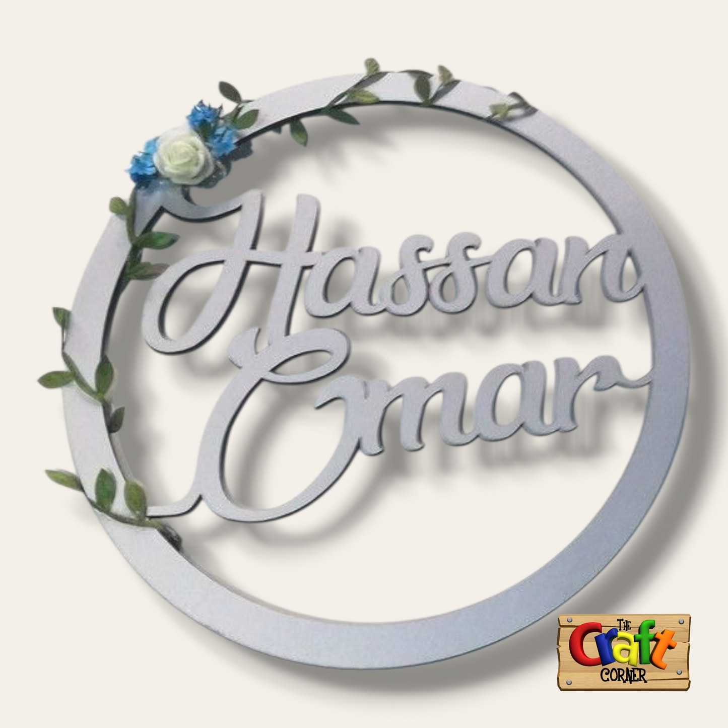 Name Ring with flowers 2