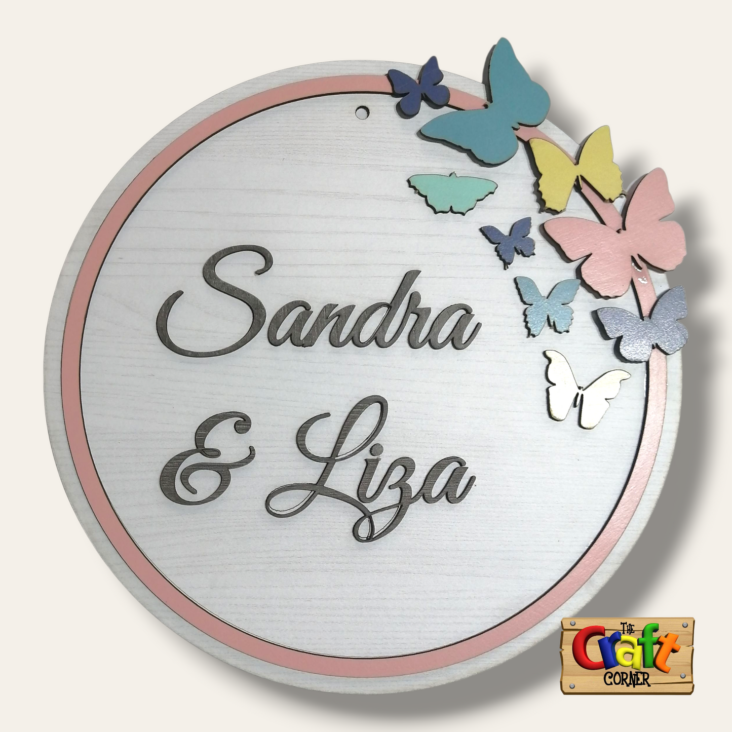Name sign butterflies
