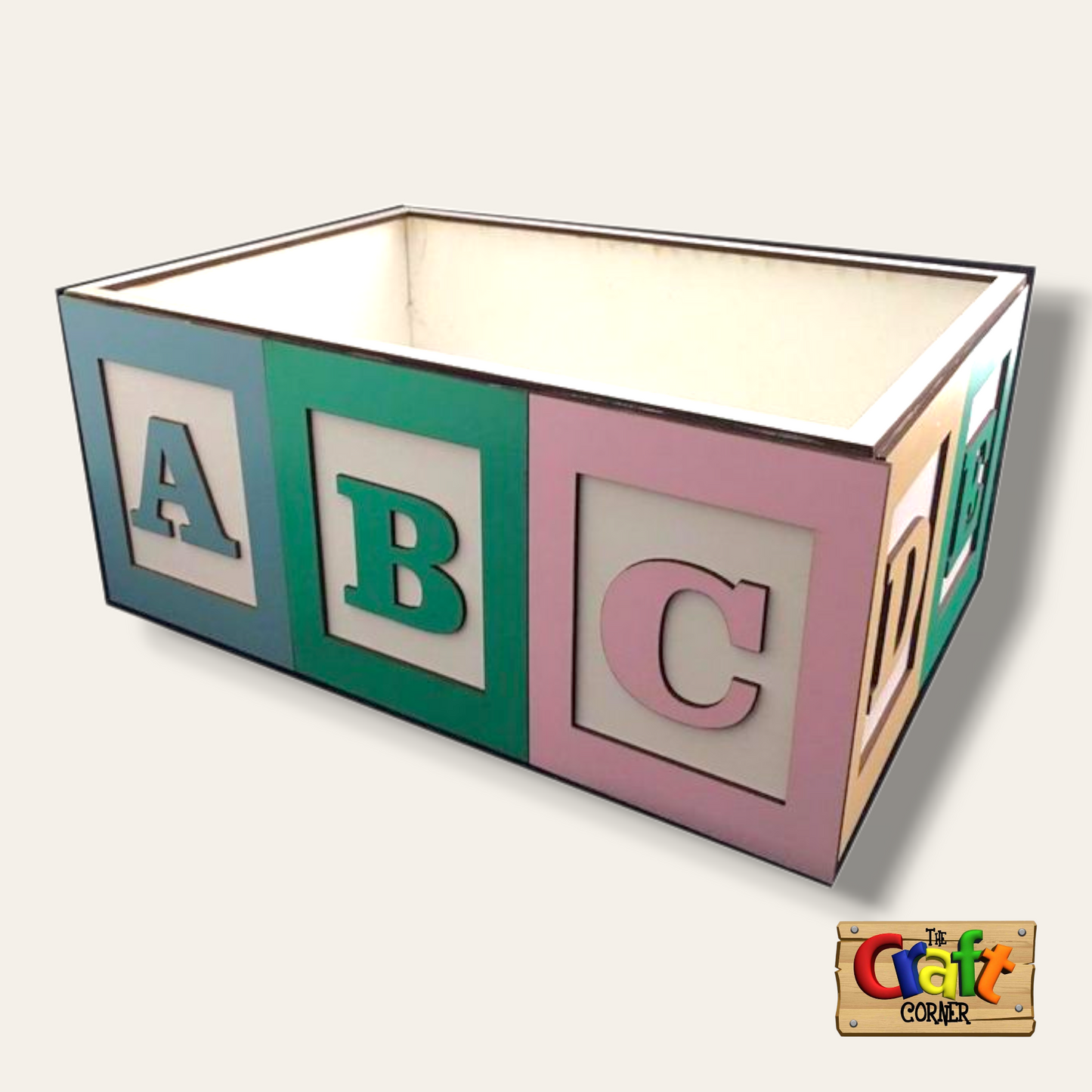 ABC wooden box (open)