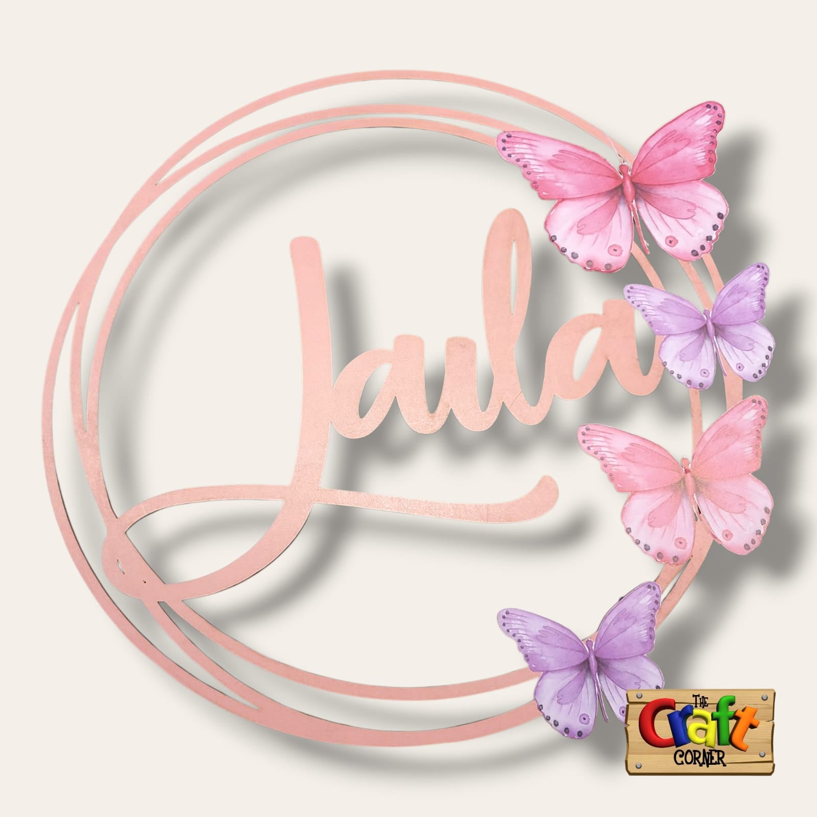 Name Ring with butterflies