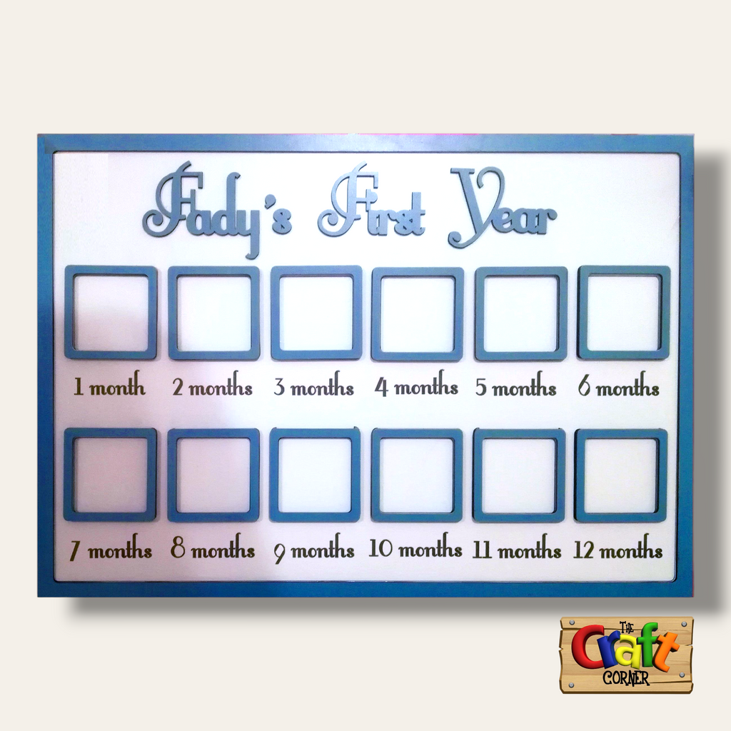 Baby First Year frame (squares)