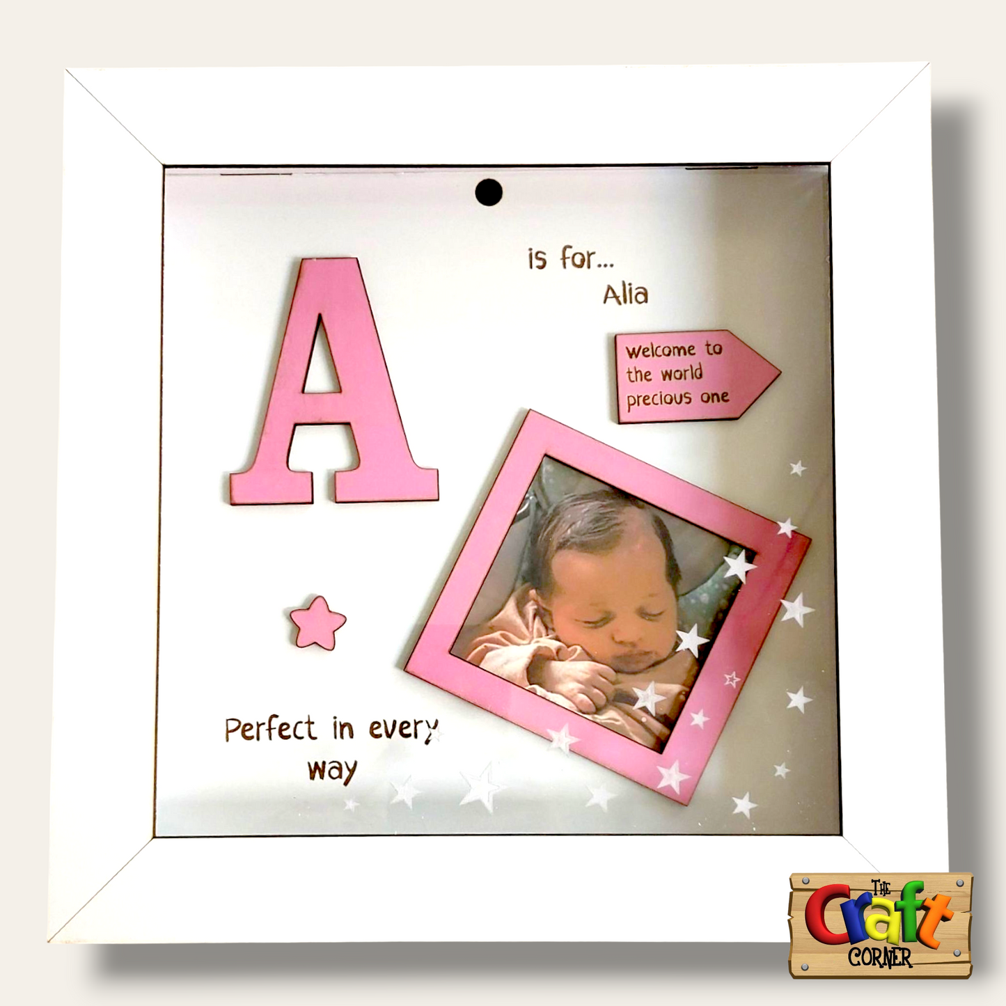 Baby shadow box frame