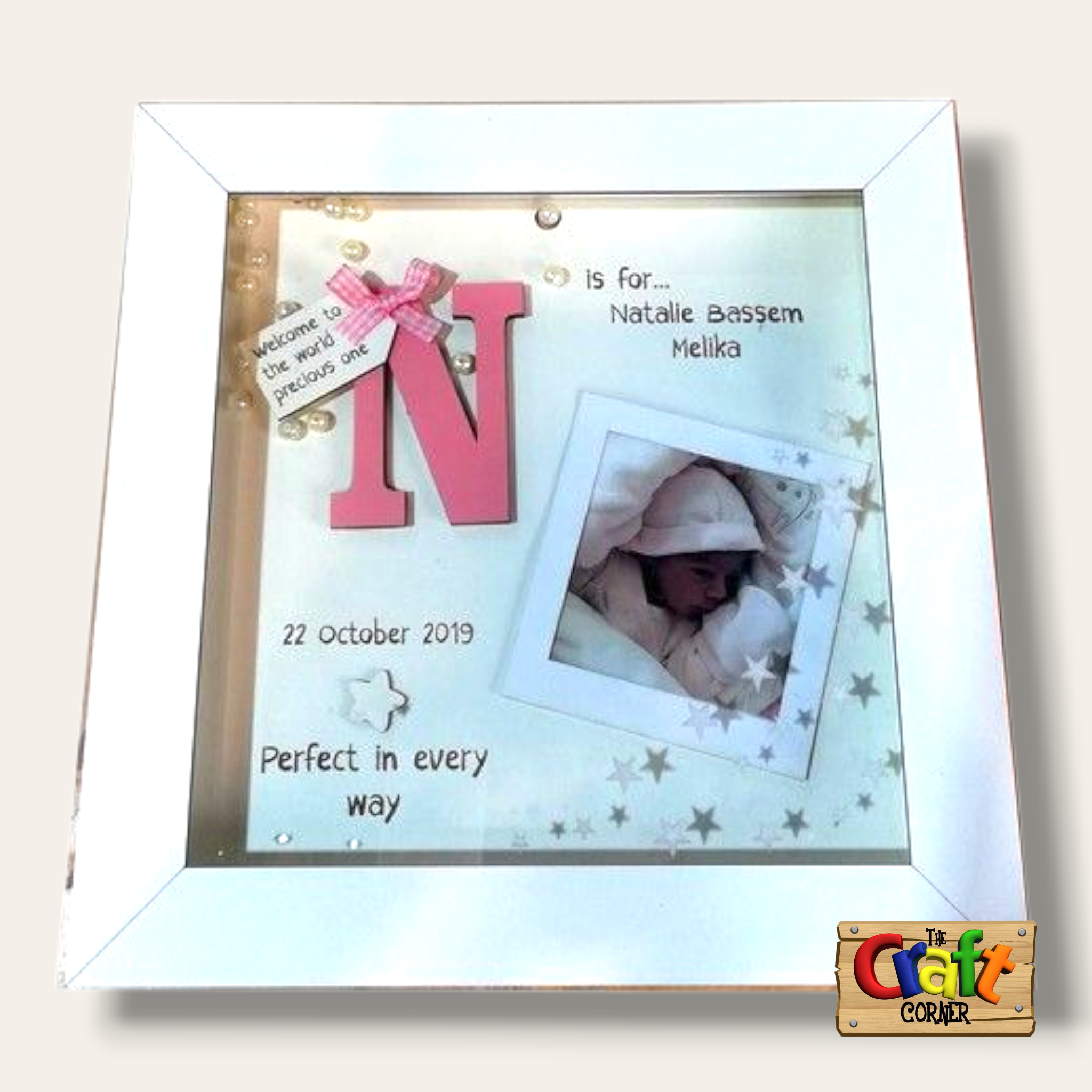 Baby shadow box frame