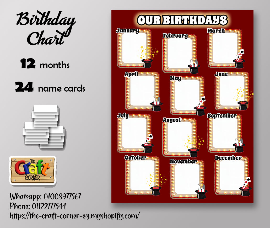 Magic Birthday Chart Set