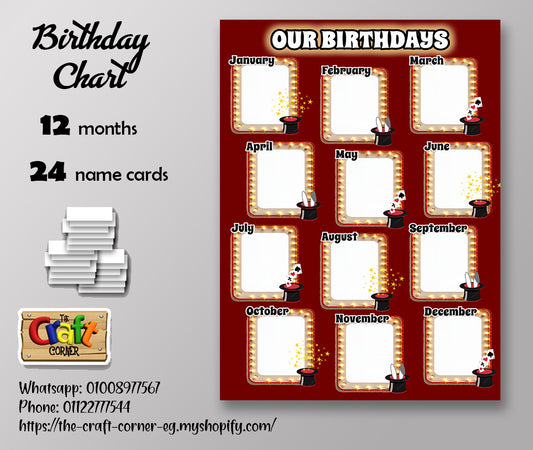 Magic Birthday Chart Set